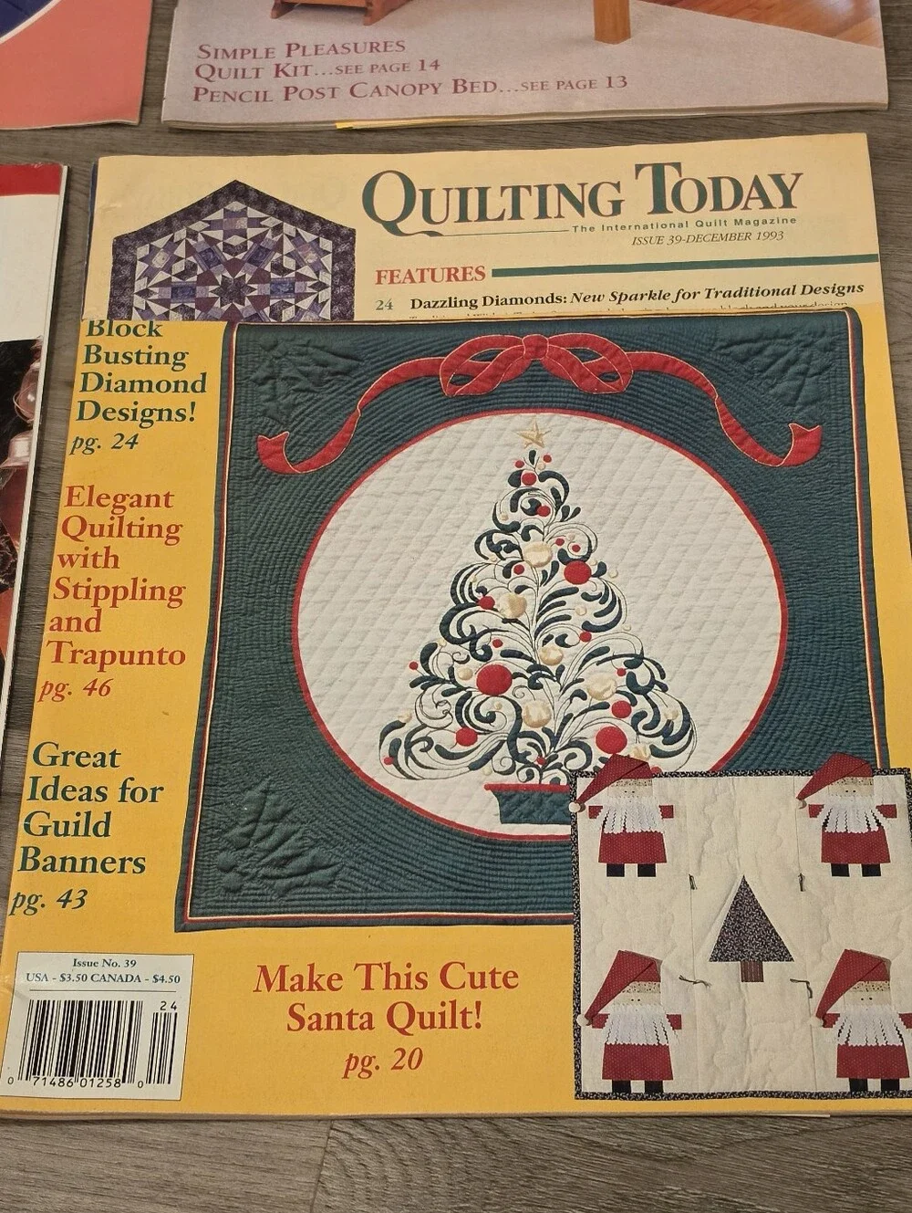 Vintage Quilting Magazine Lot 4pc 1980s 1990s Folded Star Patterns Guide